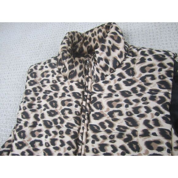 Entro Vest Jacket Womens‎ Small Cheetah Print Zip Up Outdoor Polyester Boutique - Picture 2 of 9